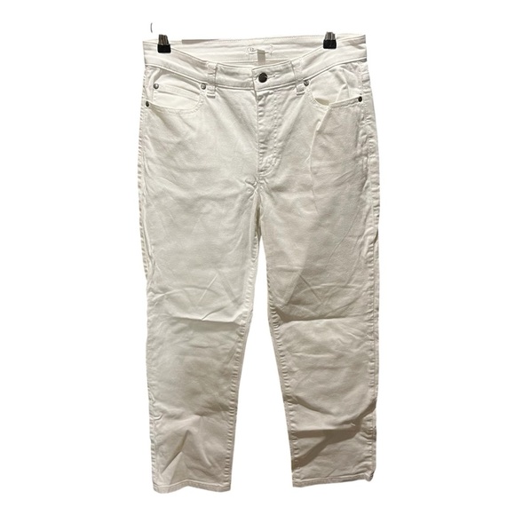 EILEEN FISHER ~ White Denim Straight Leg Jeans - Picture 1 of 8